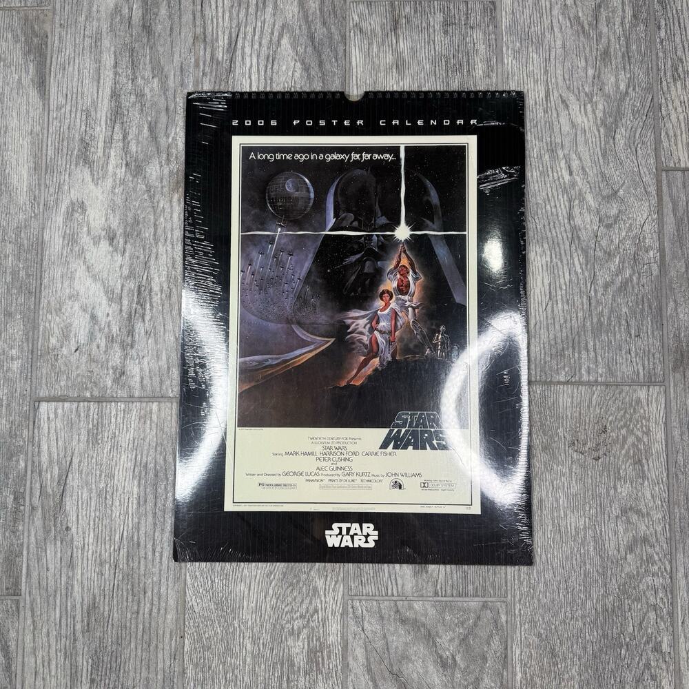 VTG 2006 Star Wars Movie Poster Wall Calendar Cedco Publishing NEW SEALED